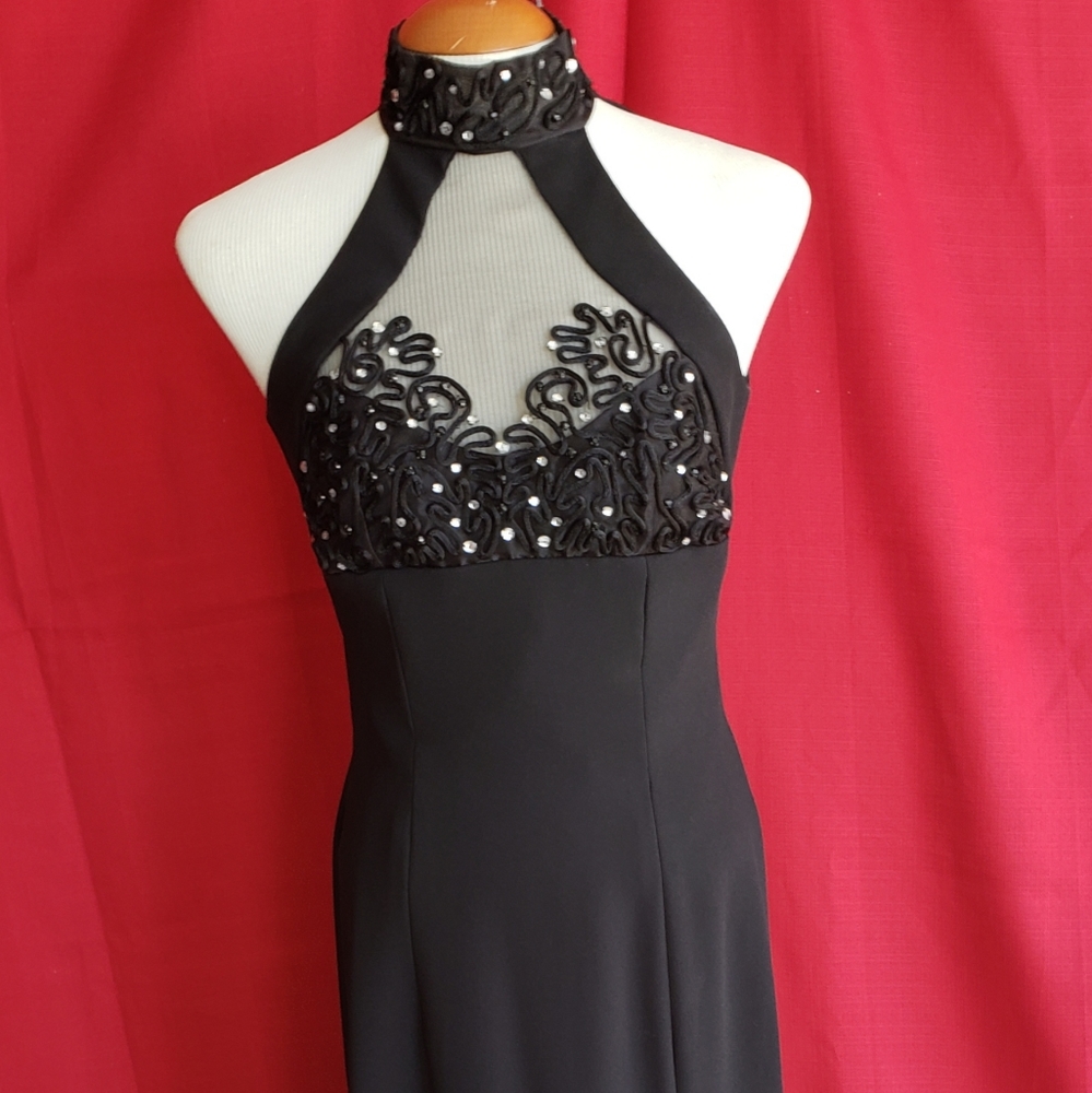Gown Black 3/4 length size 6 "After Five"